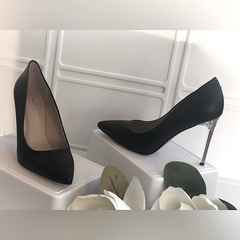 Brand New- Mix No.6-Black-Slip-on -Pointed Toe - High Heel Shoes